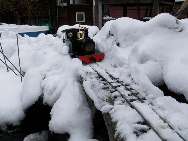 Steam loco in snow
