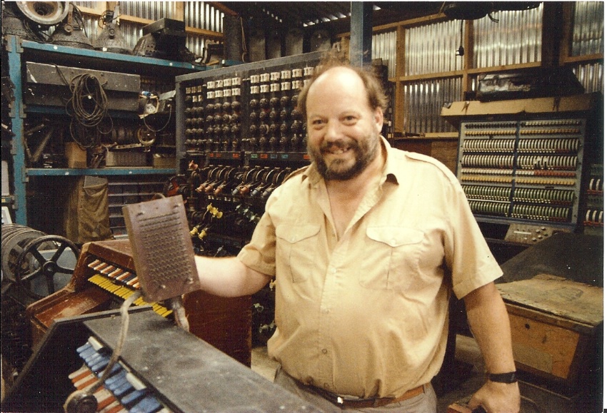 Francis Reid with Bristol 1946 control connection, at Jim Laws’