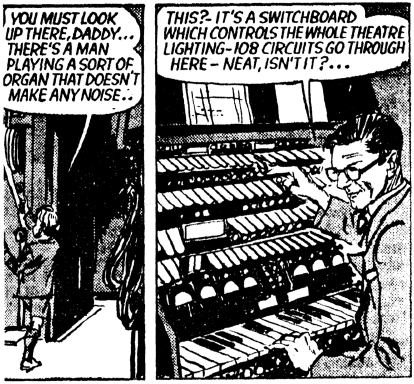 Cartoon of the Manchester Palace Light Console, published in the Daily Mirror, 17th January 1951